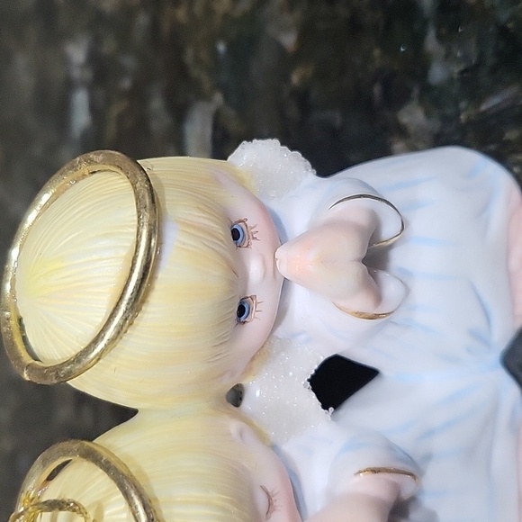 Three Little Angels Figurines Christmas Holiday One Naughty Vintage - Picture 2 of 5